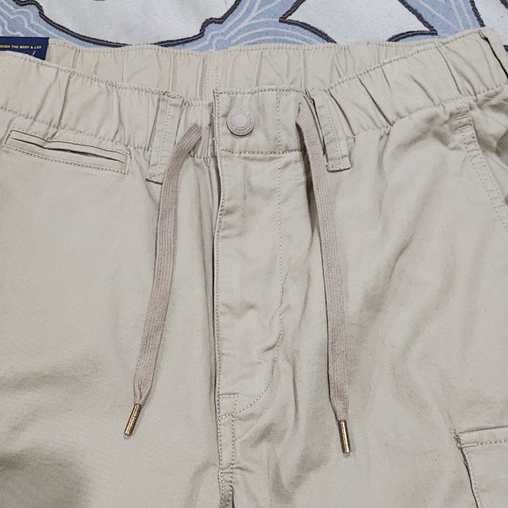 SOLD!! NWT Polo Ralph Lauren Mens Cargo Pants 32x32 Khaki 7 Pocket w/ drawstring - Picture 2 of 9